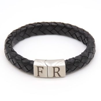 Feyenoord Rotterdam Armband Rvs zwart leer - Afbeelding 3