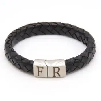 Feyenoord Rotterdam Armband Rvs zwart leer - Afbeelding 3