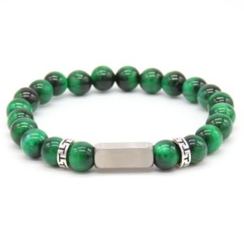 Graveer Armband-Green Shine 8mm