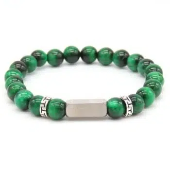 Graveer Armband-Green Shine 8mm