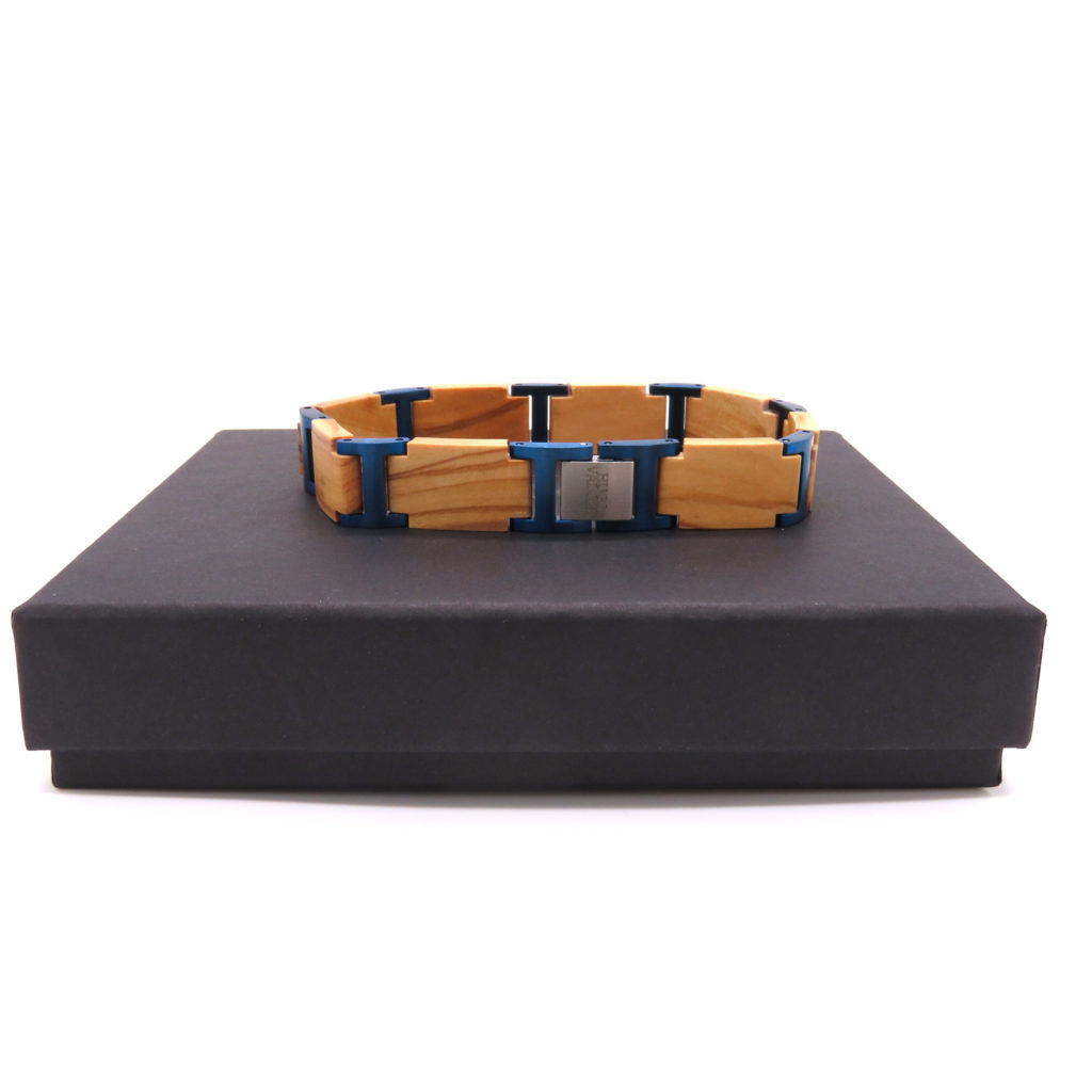 Hugo Valcke Hout-Blauw Armband 14mm - Afbeelding 5