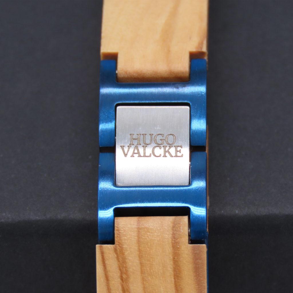 Hugo Valcke Hout-Blauw Armband 14mm - Afbeelding 2
