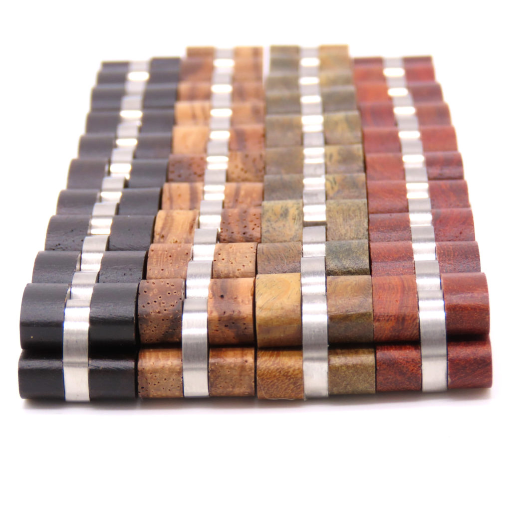 Heren Armband Redwood Hout & Roestvrij Staal – 12mm Brede Armband - Afbeelding 4
