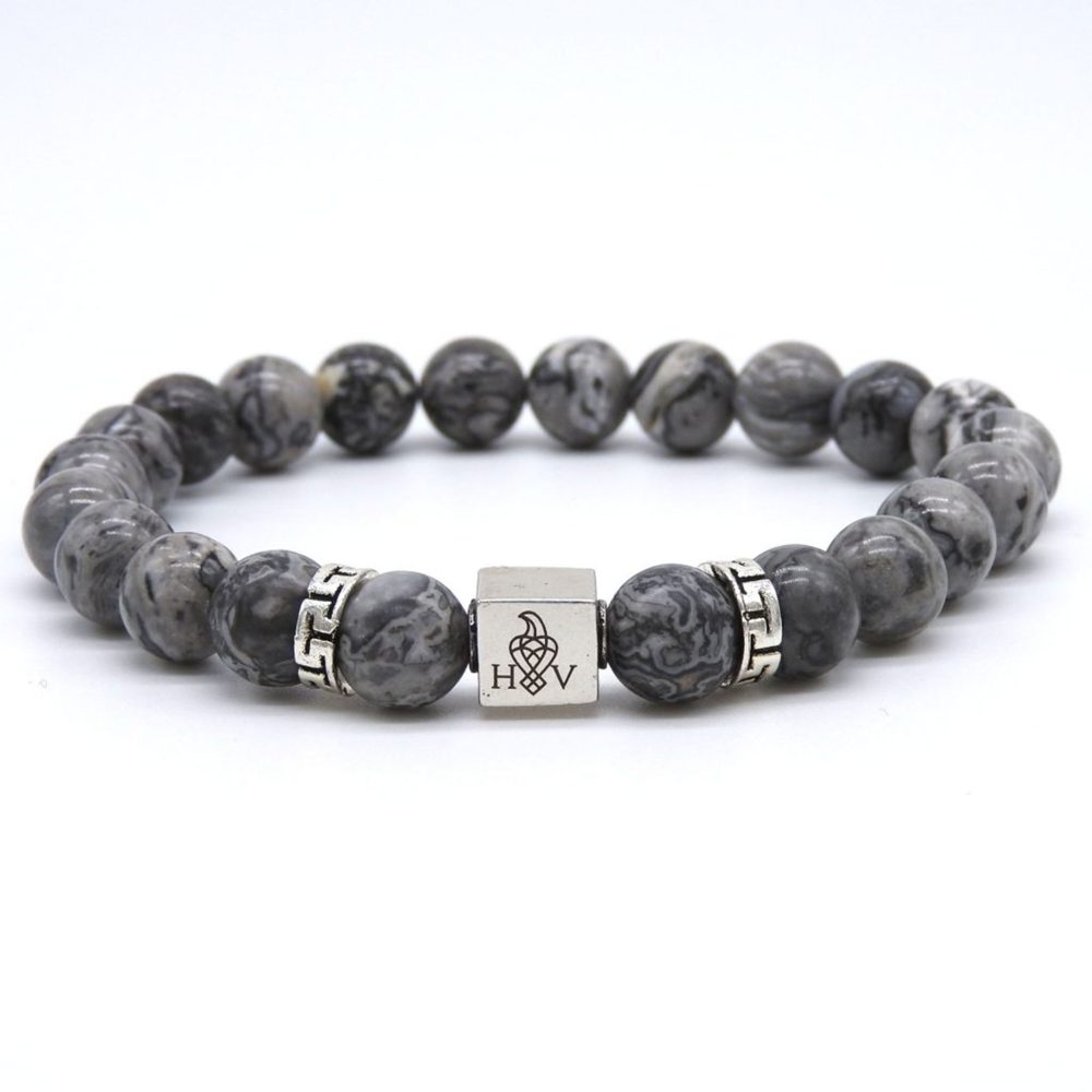 Hugo Valcke Grey Darkness 8mm Armband