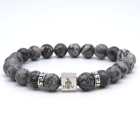 Hugo Valcke Grey Darkness 8mm Armband