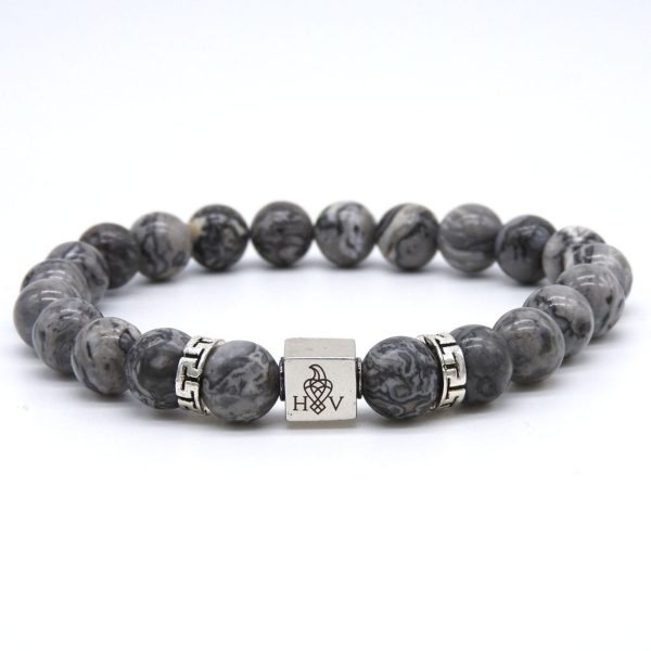 Hugo Valcke Grey Darkness 8mm Armband