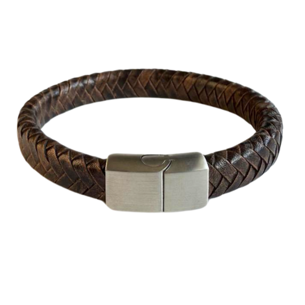 Gevlochten Armband bruin - Afbeelding 3