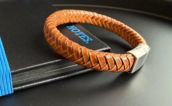 Gevlochten Armband bruin met initialen | 4 Kleuren - Afbeelding 2