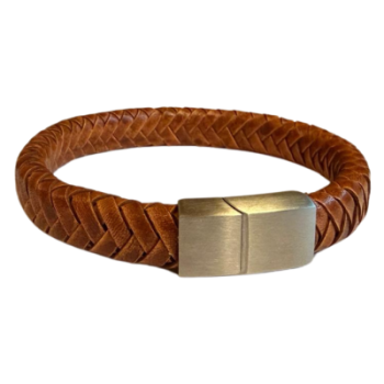 Gevlochten Armband bruin met initialen | 4 Kleuren - Afbeelding 5