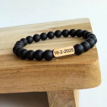 Graveer Armband Black Onyx