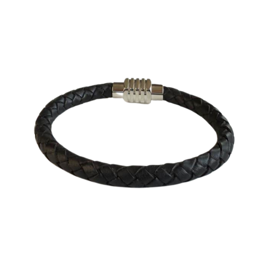 Rond Gevlochten Armband Zwart - Afbeelding 2
