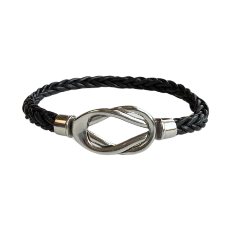 Gevlochten Armband Zwart Infinity