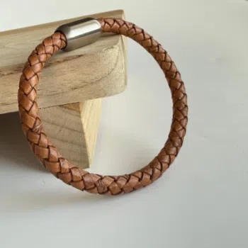 Bruin Leren armband