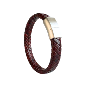 Luxe Gevlochten Armband Bordeaux - Afbeelding 4