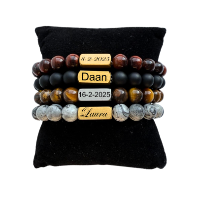 Kralen armband graveren